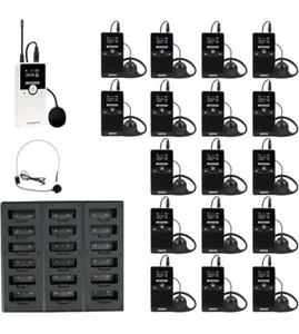 Retekess TT116 Wireless Tour Guide System, Tour Guide Headsets, 17 Receivers - Picture 1 of 2