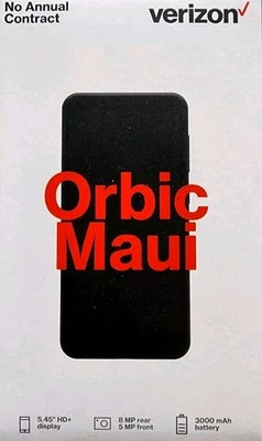 Orbic Maui 16GB 5.45" Android Smartphone | For Verizon Prepaid | New Sealed - Image 1 of 4