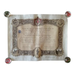 *HH* Laurea Vittorio Emanuele III Regno D'Italia Regia Università Di Roma 1924 - Imagen 1 de 14
