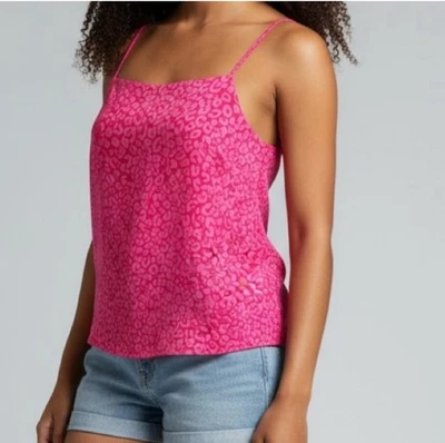 Camiseta sin mangas Ann Taylor para mujer talla M con estampado rojo y rosa Foto 1 de 4