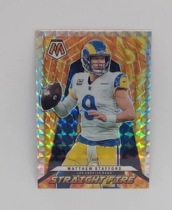 Panini Mosaic Straight Fire 2022 #SF-1 Matthew Stafford Silver Mosaic Prizm - Imagen 1 de 6