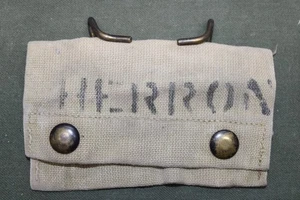 Emissione Militare USA WW1 1918 Kit Pronto Soccorso Medico Bandaggio Tela Pouch T32 - Foto 1 di 4