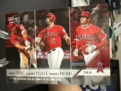 2018 Topps Now - Mike Trout, Albert Pujols, Shohei Ohtani #502 /4207 (RC) - Image 1 of 2