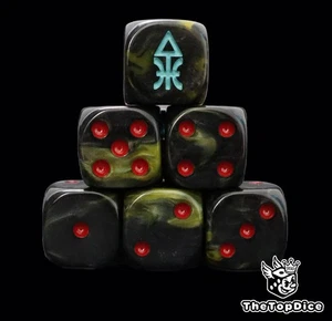 Black shadow masque for grimdark sci fi tabletop wargames D6 dance of war dice - Picture 1 of 4