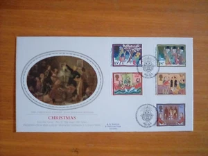 GB FDC BRADBURY PPS SILK 27 1986 CHRISTMAS BETHLEHEM SPECIAL P/MARK - Picture 1 of 1