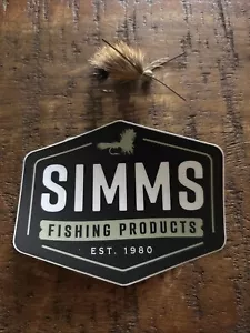 Simms Fishing Products Black EST 1980 Sticker - Picture 1 of 1