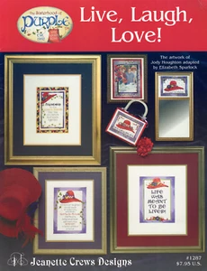 Live Laugh Love / Counted Cross Stitch Pattern Book / Sisterhood of Purple - Picture 1 of 1