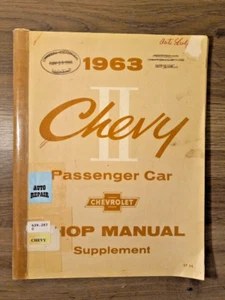 1963 Chevy II Passenger Car Service Shop Manual Supplement Original OEM GM - Foto 1 di 13