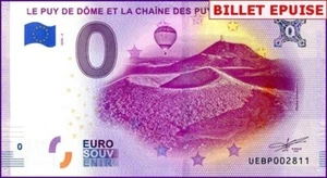 UEBP / LE PUY-DE-DÔME & LA CHAÎNE DES PUYS / BILLET 0 € / 0 EURO-SCHEIN / 2020-5 - Foto 1 di 1
