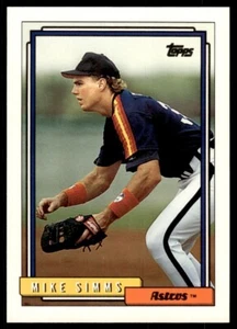 1992 Topps Mike Simms Baseball Card Houston Astros #463 - Picture 1 of 2