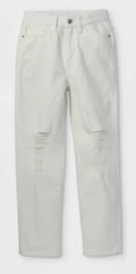 Девочек проблемных подруг * джинсы с высокой талией * художественный класс * белый размер 5 недостаток - Изображение 1 из 3