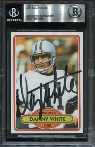 1980 Topps #157 Danny White Dallas Cowboys - BAS Authentic Autograph - Picture 1 of 2