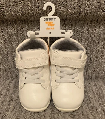 Zapatos blancos Carters Every Step para niños pequeños Kyle BP T talla 4,5 nuevos con etiquetas - sin caja Foto 1 de 4