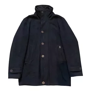 Chaqueta Abrigo Hombre Musto Mezcla Lana Talla Pequeña Edición Océano Azul Marino - Imagen 1 de 9