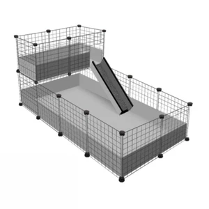 2 x 4 Black Ozzy C & C Cage with Narrow Loft - Picture 1 of 17
