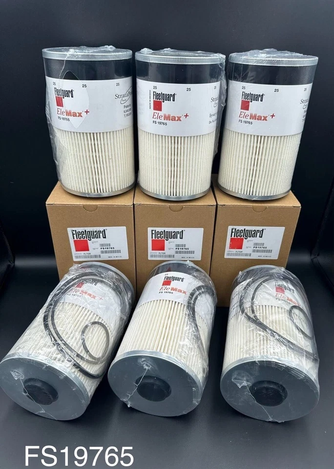 Filtro separador de agua combustible Fleetguard FS19765 6 PIEZAS Cummins ISX Paccar MX Foto 1 de 4