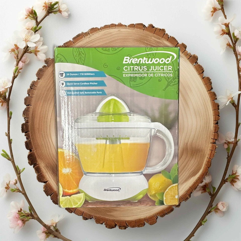Brentwood电动柑橘榨汁机24盎司 全新带盒 — 第 1/1 张图片