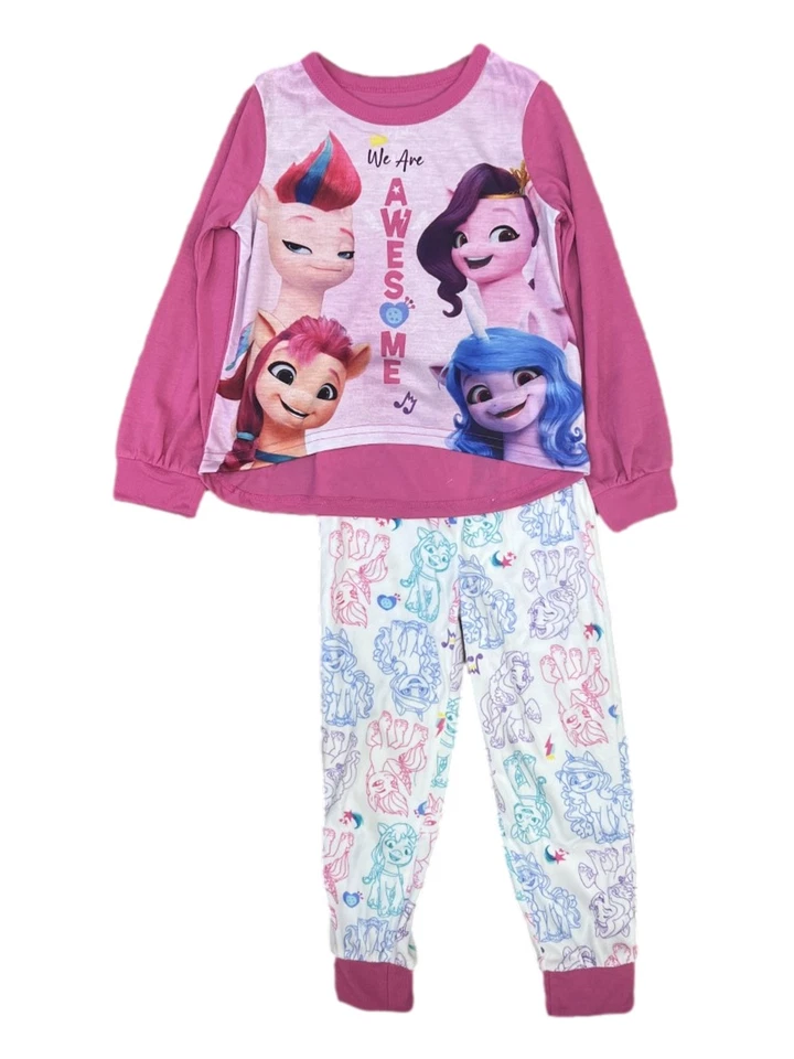 Girls My Little Pony We Are Awesome Pink 2 Piece Long Sleeve Pajama Set - Image 1 of 1