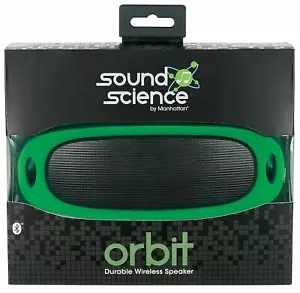 NEW Manhattan Sound Science ORBIT Bluetooth Speaker GREEN Wireless 162371 small - Picture 1 of 6