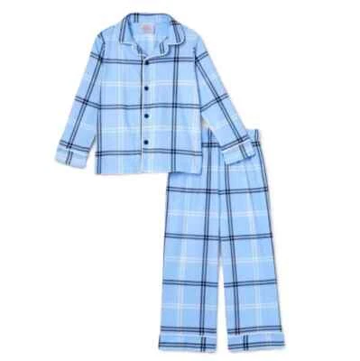 Wondershop Bebé Talla 12M Azul Cuadros Juego de Pijama Familiar para Dormir (2 Piezas) Foto 1 de 4