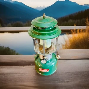 Vintage 1971 Coleman 220f Double Mantle Lantern 12/1971 Green Minty - Picture 1 of 19