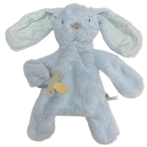 Bunny Comforter Soft Toy with Dummy Holder 12"/30cm blue ES Kids - Picture 1 of 3
