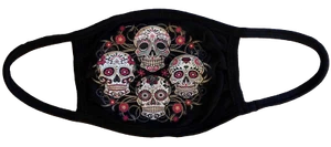 PAMASK05 Port Authority Sugar Skull Floral Day of the Dead Reusable Face Mask - Bild 1 von 6