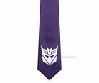 Logo Transformers Decepticon hommes maigres jacquard mince tissé 2,5 pouces cravate brassards
