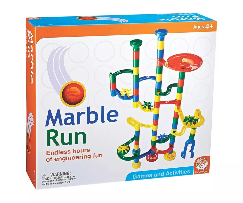 MindWare Marble Run Starter Set 70 Pcs 3-d Creative Thinking Problem Solving 4