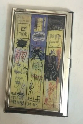 Tarjeta de crédito de negocios retro Urban Graffiti Thor plateada identificación Soporte  Foto 1 de 2