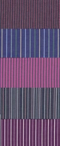 100% Cotton Fabric 12" squares X 5 Muted Dark Stripe Collection Blue Plum Grey - Picture 1 of 6