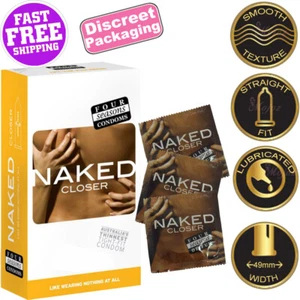 FOUR SEASONS NAKED CLOSER 12-300 CONDOMS TIGHTER PLEASURE 49MM SMALLER AU STOCK - Picture 1 of 46