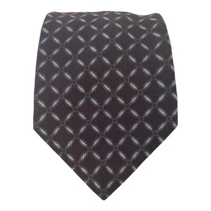 CORNELIANI Brown Geometric Silk Tie Made In Italy 58"/3".3/4 EX COND - Picture 1 of 7