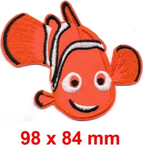 98x84mm orange Clown Fischfund Bügelbild Patch Abzeichen Tier Logo Classic Emblem - Bild 1 von 3