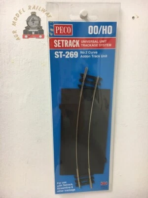 00 GAUGE TRACK, PECO ACCESSORIES Peco ST-269 Setrack gebogener Bahnübergang Verlängerungsstück - Spurweite OO