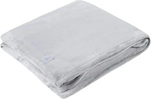 Manta de lana suave térmica con soporte térmico de 1,7 tog en gris hielo 180 cm x 200 cm - Imagen 1 de 2