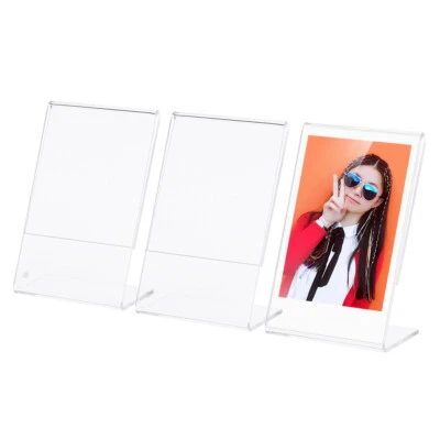 3- Andoer 3" L-shape Acrylic Photo Frame fr Fujifilm Instax Mini 8 8+ I5J4 - Image 1 of 4