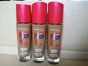 3 X RIMMEL Lasting Finish 25 Hour Foundation hydration boost 510 Cinnamon Joblot - Picture 1 of 8