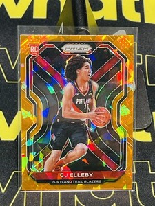 CJ ELLEBY 2020-21 Panini Prizm ORANGE ICE RC Rookie #283 Blazers