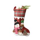 Christmas Stocking 19 Large Socks Santa Snowman Reindeer Candy Bag Decor
