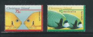 Christmas Island Scott # 374-375 MNH Angelfish 1995 - Picture 1 of 1