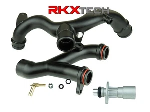 RKX Upgraded Metal Coolant Outlet Pipes for Jaguar Land Rover 3.0L 5.0L Oil cool - Foto 1 di 6