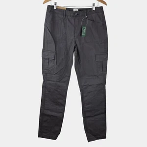 LL Bean Womens Stretch Canvas Cargo Pants Size 10 Medium Tall Granite Mid Rise - Picture 1 of 11