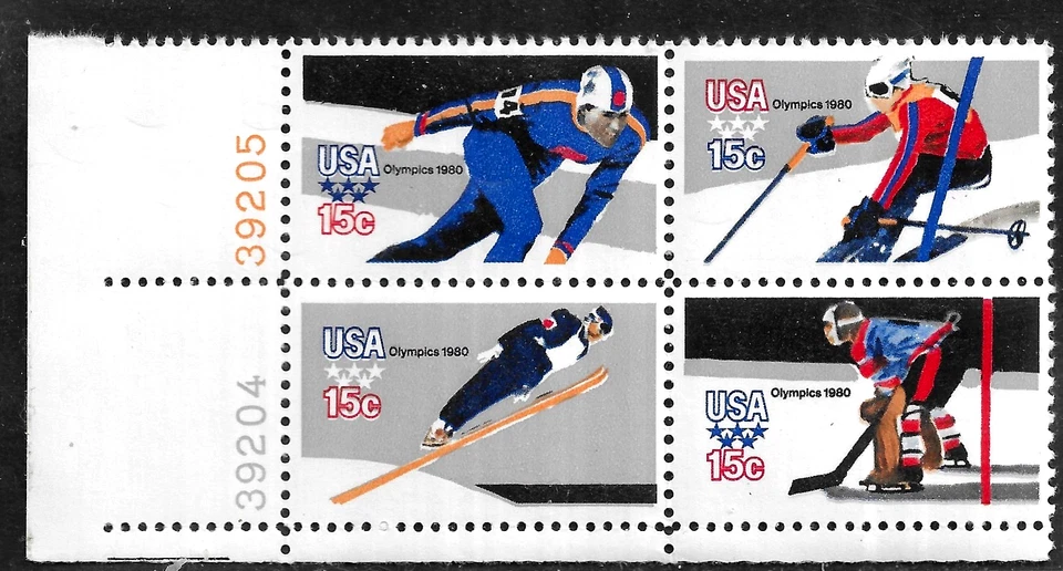 HICK GIRL- MNH. U.S. STAMPS   SC#1795-98  1979  WINTER OLYMPICS      A1 - Image 1 of 1
