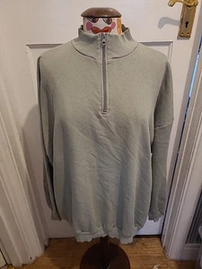 Mens Boohoo taglia XL pallido kaki maglione a maniche lunghe - Foto 1 di 5