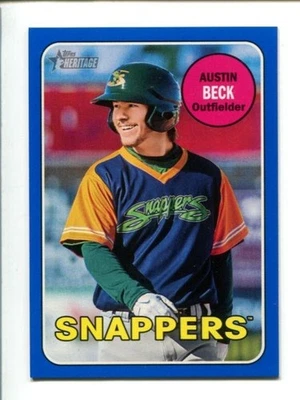 2018 Topps Heritage Minor League Edition Blue #88  Austin Beck #/99 ⚾ - Image 1 of 3