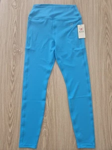 Peloton Brittany Allen Damen Solid Holo Pocket Leggings Bright Blue Größe M - Bild 1 von 7