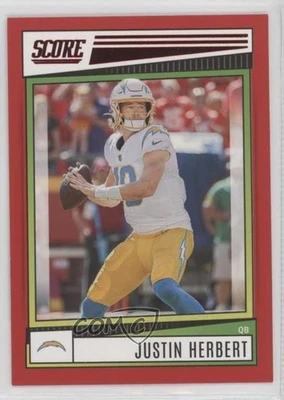 2022 Score Red Justin Herbert #136 - Image 1 of 2