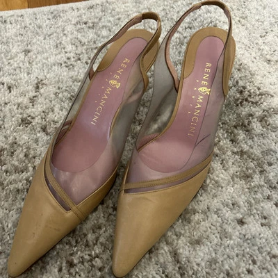 Renee Mancini Cuero Beige Diseño Transparente Bandolera’s Nuevo Talla 39 Foto 1 de 4