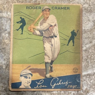 1934 Goudey Big League Chewing Gum R320 Roger Doc Cramer #25 Low Grade Filler - Image 1 of 4